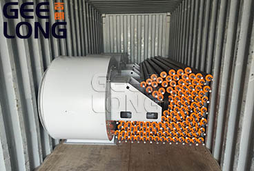 China roller type veneer dryer machine exported to Russia by shandong geelong machinery company