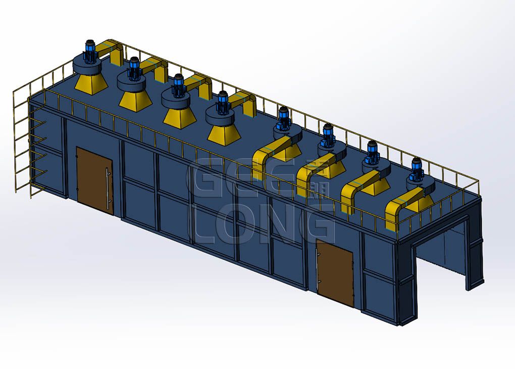 Plywood putty line with drying room