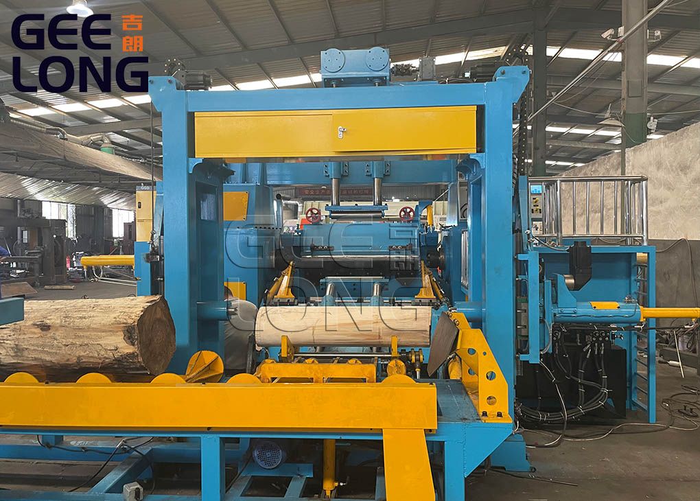 Automatic spindle veneer peeling machine/automatic veneer peeling line with spindle